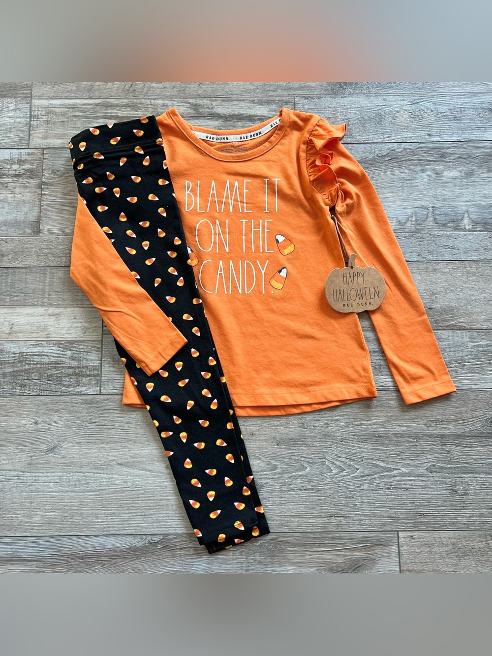 NWT Rae Dunn Girls Blame It On The Candy Outfit Size 5/6